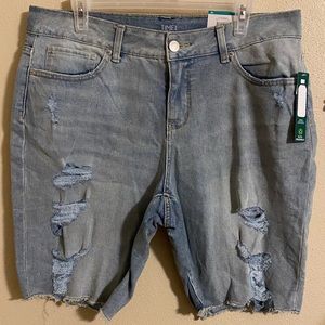 NWT Distressed Utility Bermuda Shorts